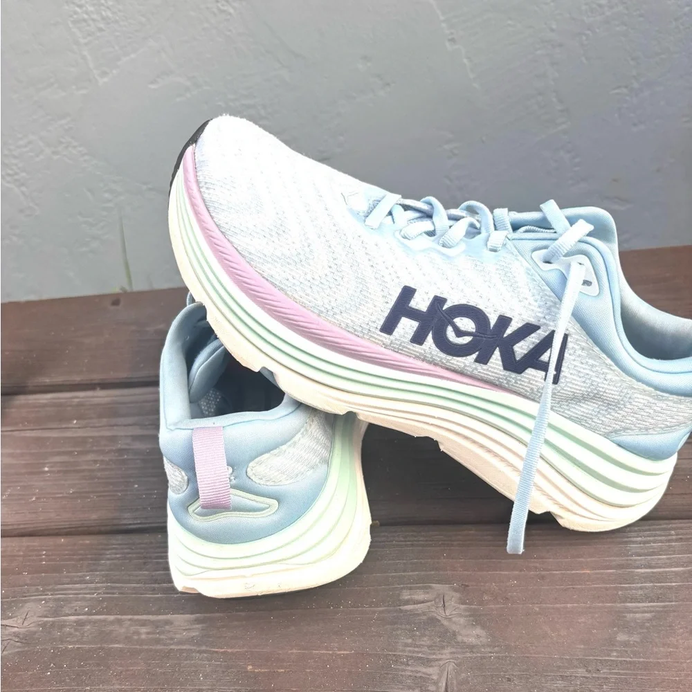Hoka One One light blue